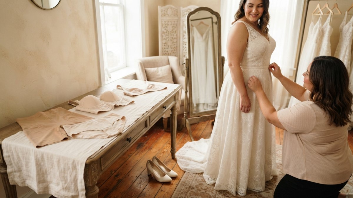 What to Wear Under a Wedding Dress for Plus Size Brides