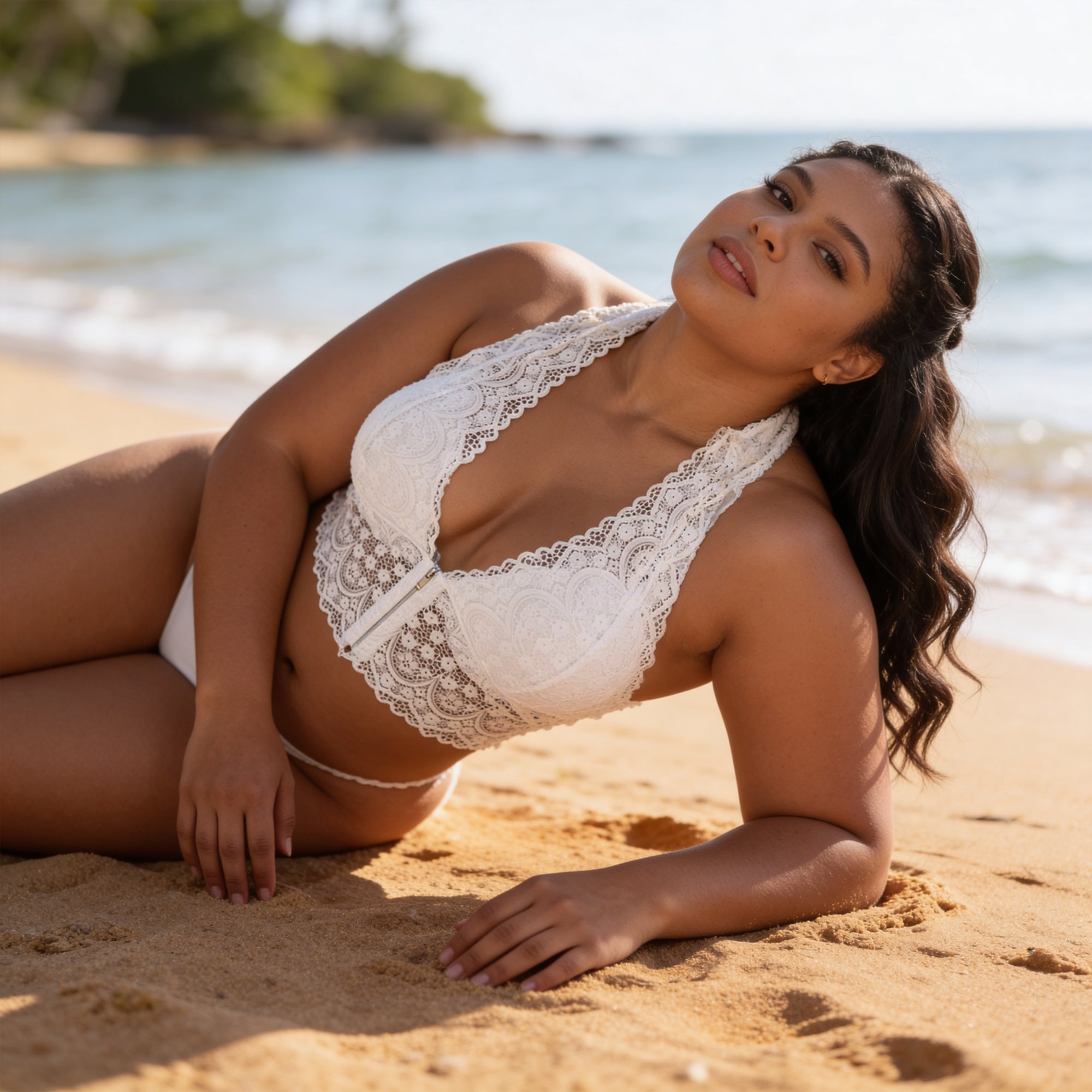 The Front-Close Lace Bralette