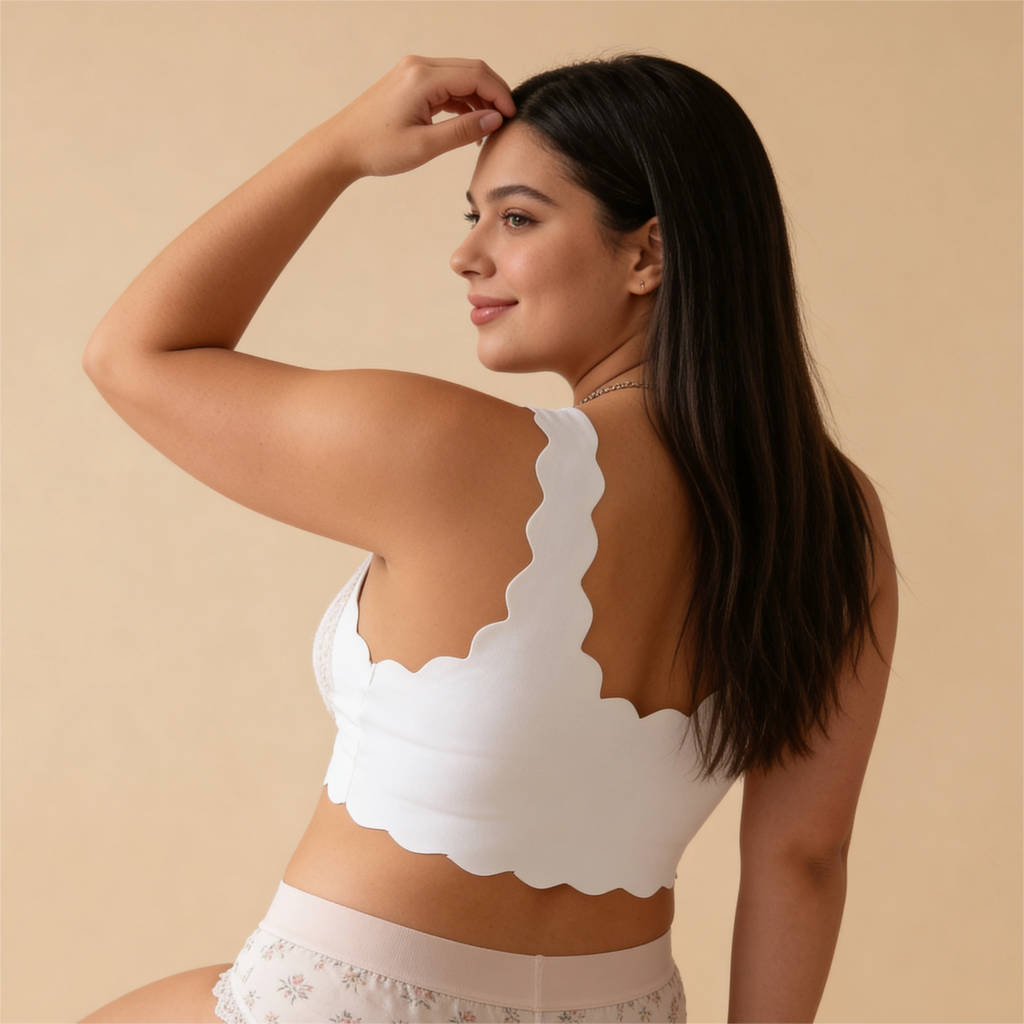 The Scalloped Longline Bra